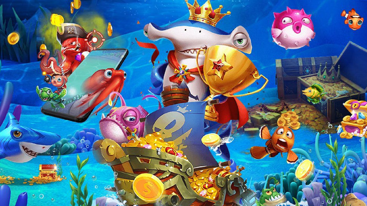 ภาพเกมยิงปลาของ heng36 แสดงเป้าหมายและฉากใต้น้ำ